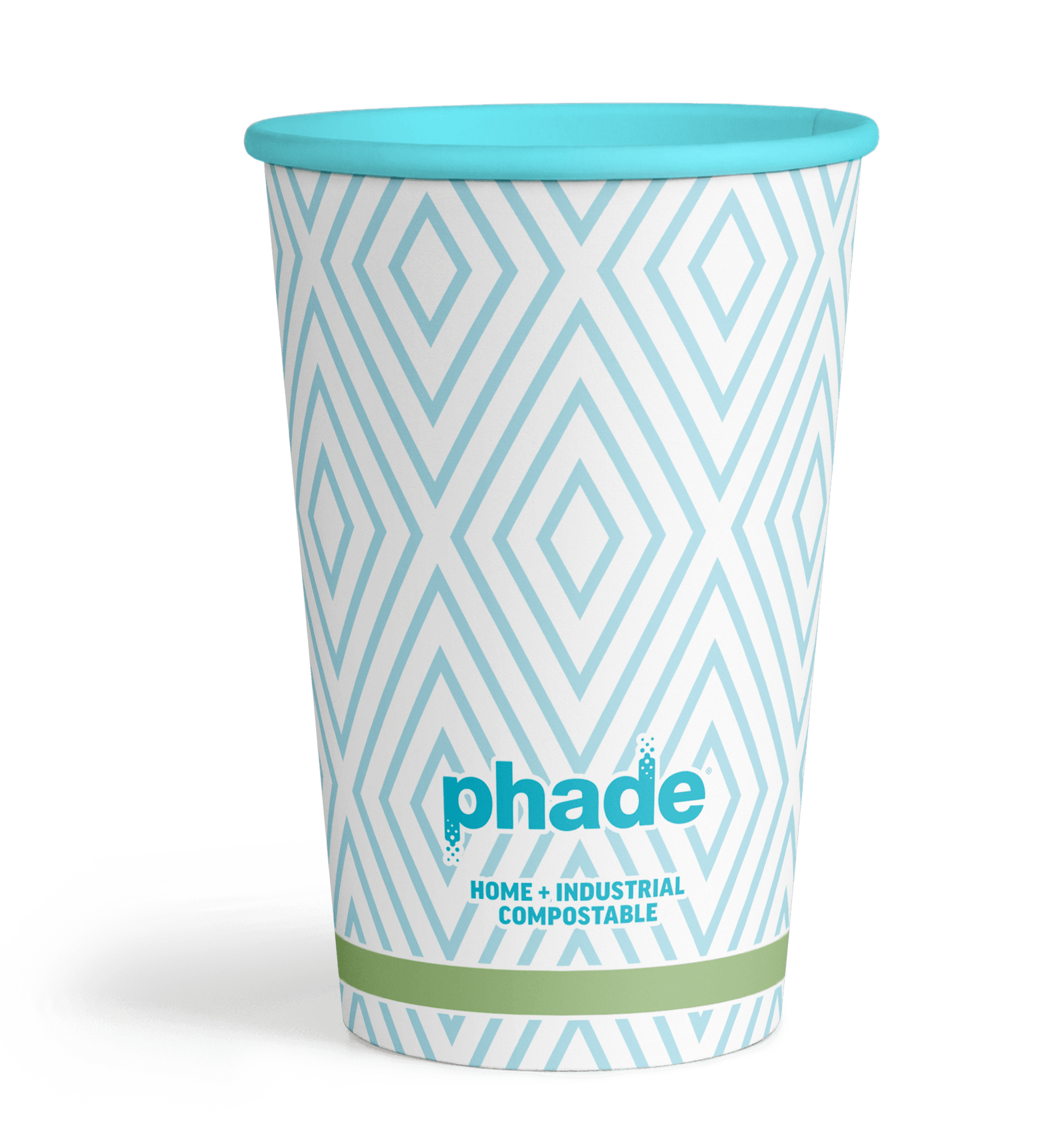 16oz Paper Hot Cups with Lids, Blue Diamond, 80 Count