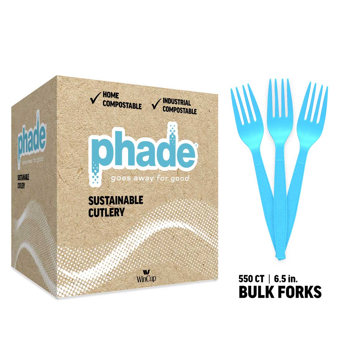 100% Compostable Forks - 550 Count (unwrapped)