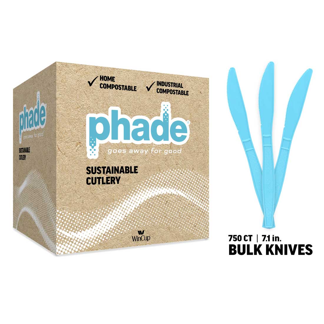 100% Compostable Knives - 750 Count Bulk (unwrapped)