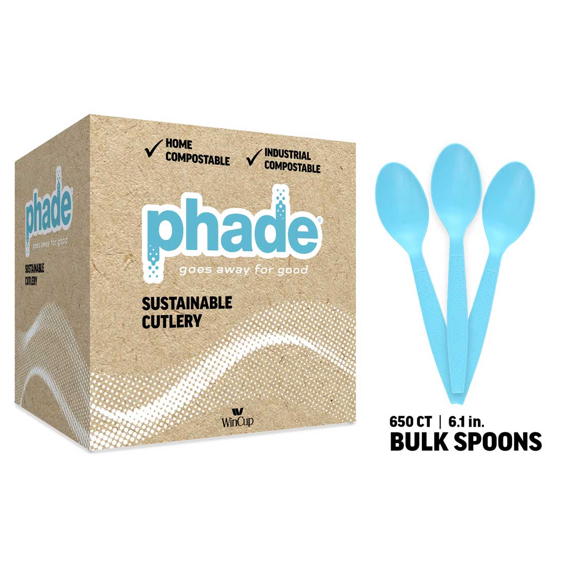 100% Compostable Spoons - 650 Count Bulk (unwrapped)