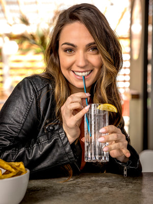 Eco-Friendly 7.75" Black Jumbo Drinking Straws -  3,750 Count, Wrapped