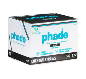 5.75" Black Cocktail Straws - 6,000 Count
