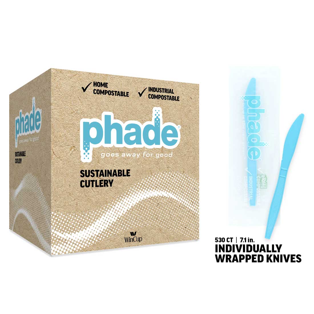 100% Compostable Knives - 530 Count Bulk, Wrapped