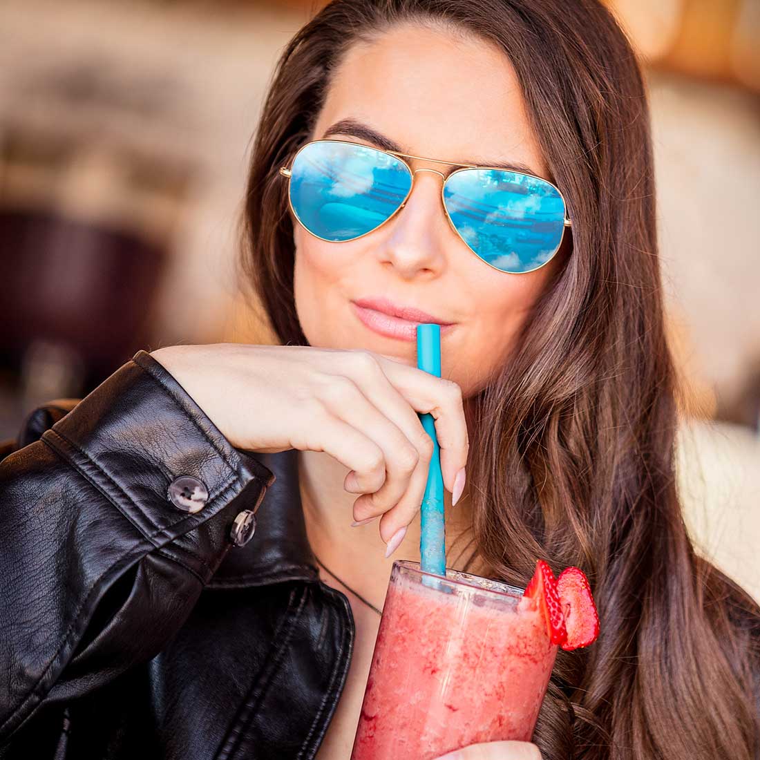 Eco-Friendly 9.0" Colossal/Boba Drinking Straws -  500 Count, Wrapped