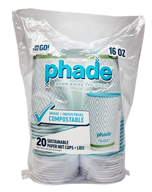 16oz Paper Hot Cups with Lids, Blue Diamond, 80 Count