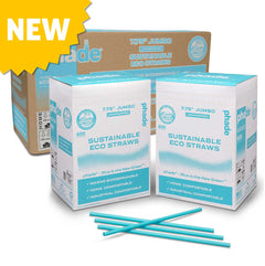 7.75 White Jumbo Paper Straws - 600 Ct.